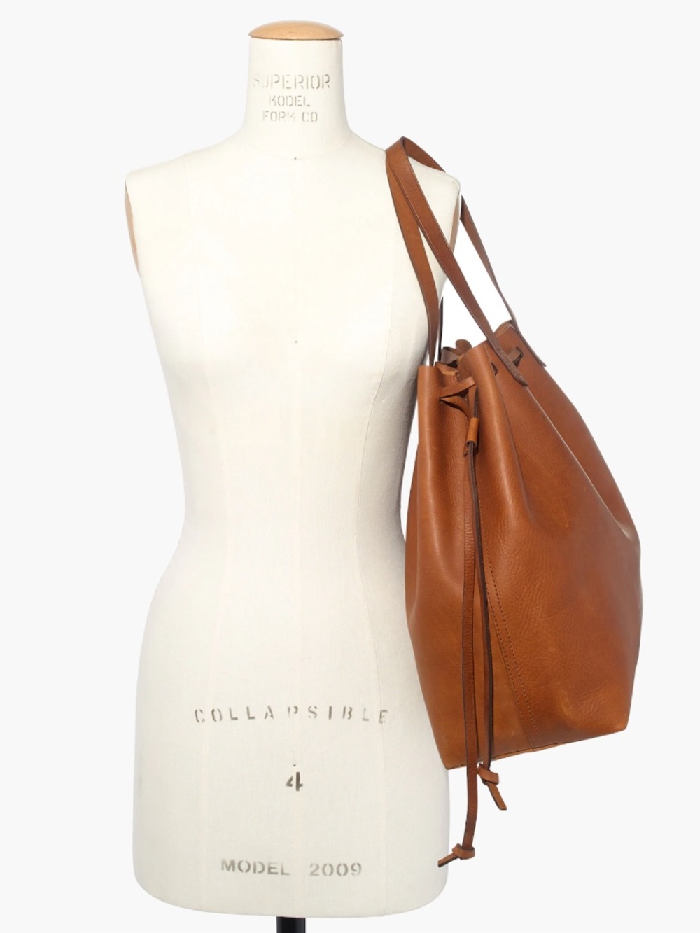 Madewell 100% Leather Black Drawstring Transport Tote - Picture 3 of 8